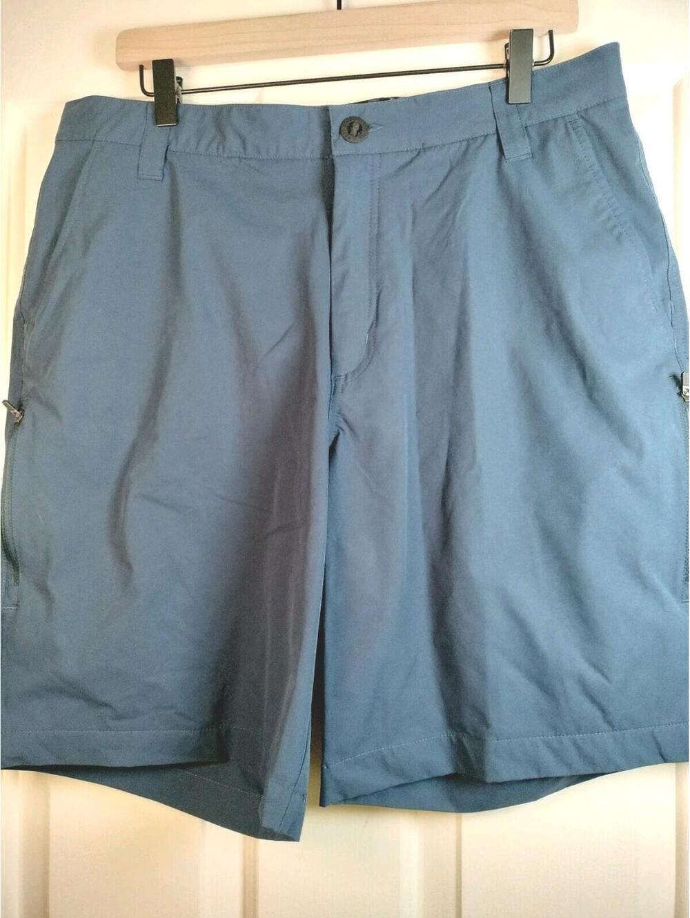 Orvis Men's Technical Performance Shorts 36 Blue Gorpcore Hiking Travel Utility